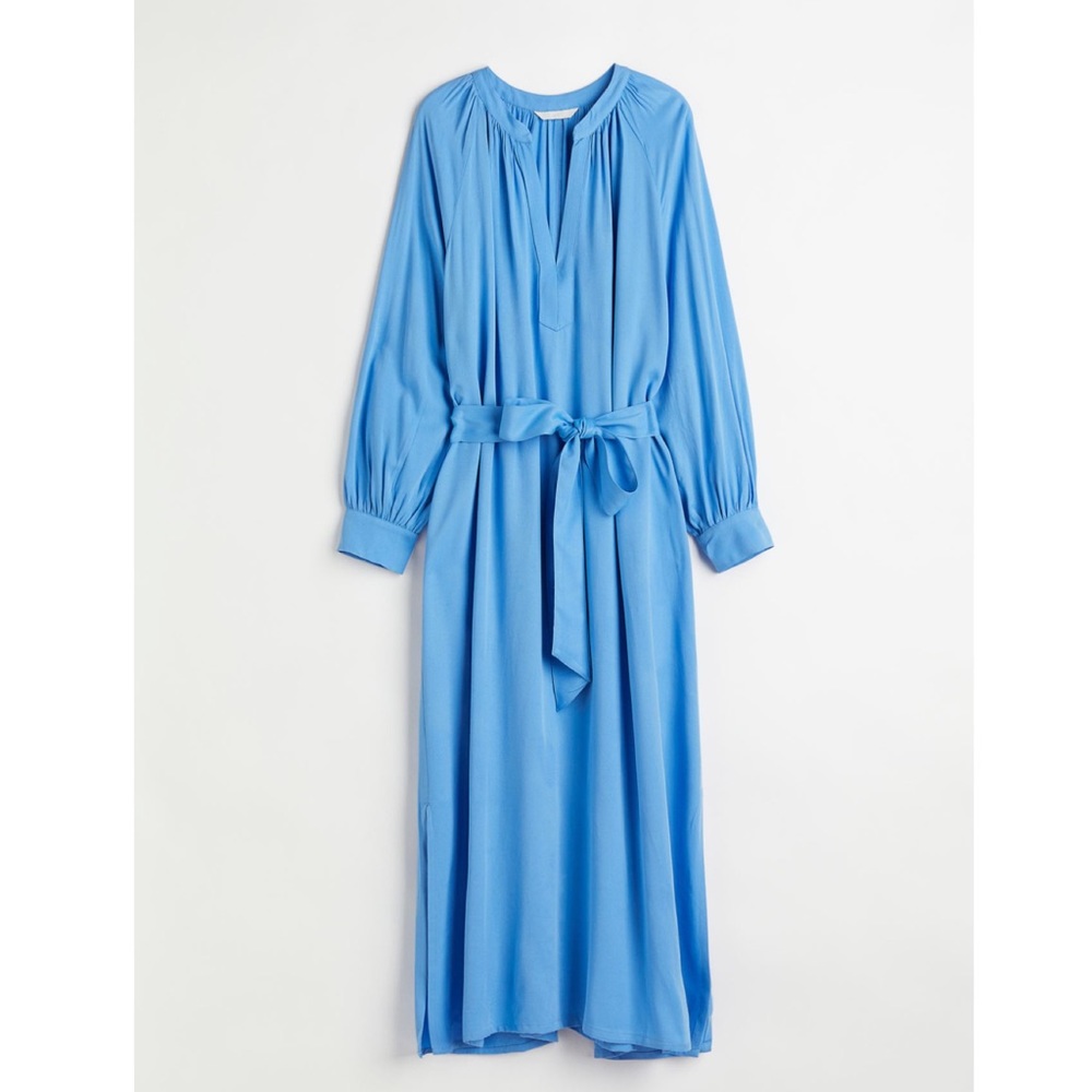 V-neck Tie-belt Dress